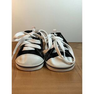 Build A Bear BABW Black High Top Laced Gym Shoes Sneakers Converse Style